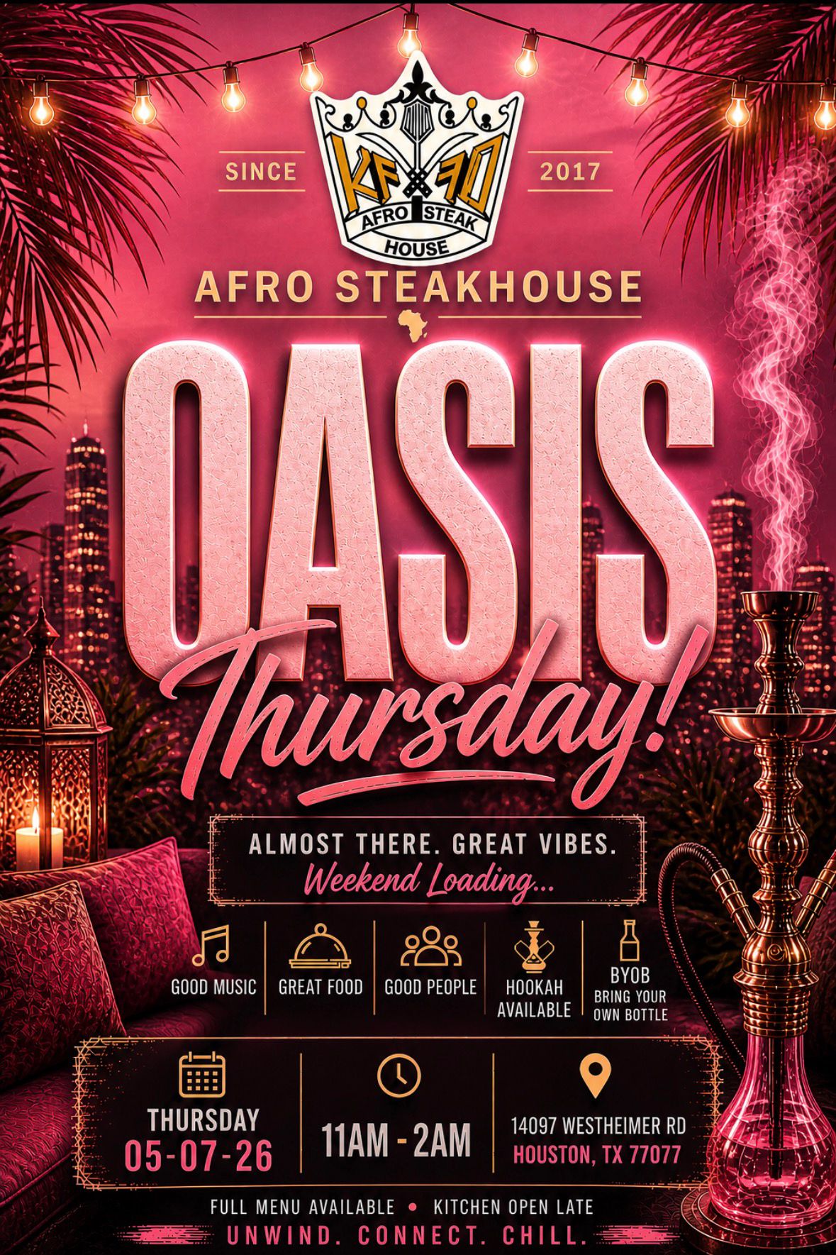 Oasis Thursday